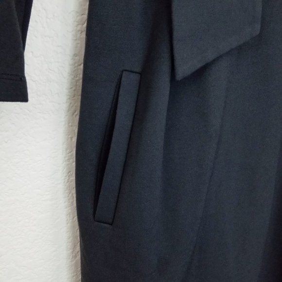 Theory Gray Viscose V Neck Front Tie Pocket Dress - Picture 7 of 13